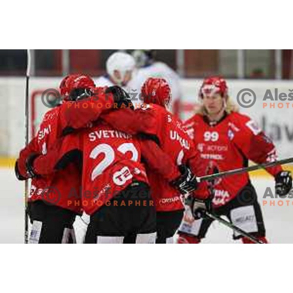 Slovenian National league ice-hockey match between HDD Sij Acroni Jesenice and SZ Olimpija at Jesenice, Slovenia on October 12, 2021