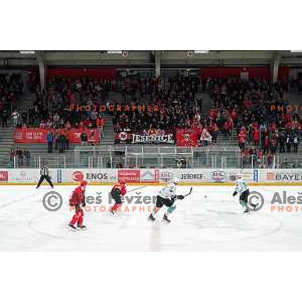 Slovenian National league ice-hockey match between HDD Sij Acroni Jesenice and SZ Olimpija at Jesenice, Slovenia on October 12, 2021