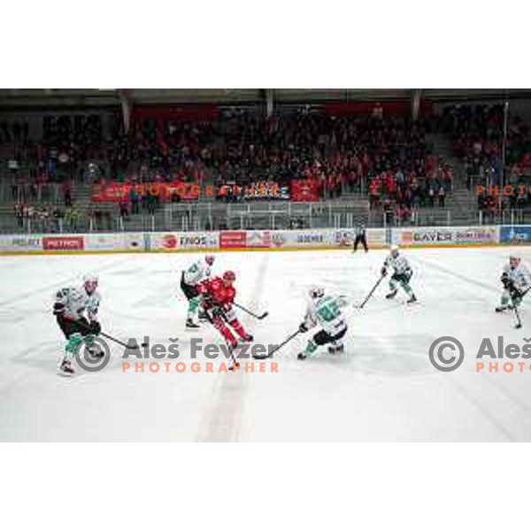 Slovenian National league ice-hockey match between HDD Sij Acroni Jesenice and SZ Olimpija at Jesenice, Slovenia on October 12, 2021