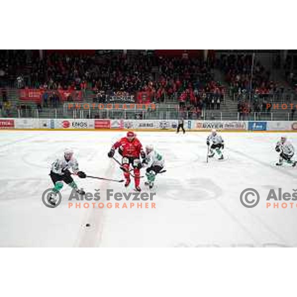 Slovenian National league ice-hockey match between HDD Sij Acroni Jesenice and SZ Olimpija at Jesenice, Slovenia on October 12, 2021