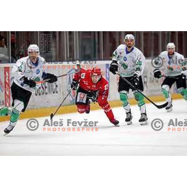 Slovenian National league ice-hockey match between HDD Sij Acroni Jesenice and SZ Olimpija at Jesenice, Slovenia on October 12, 2021