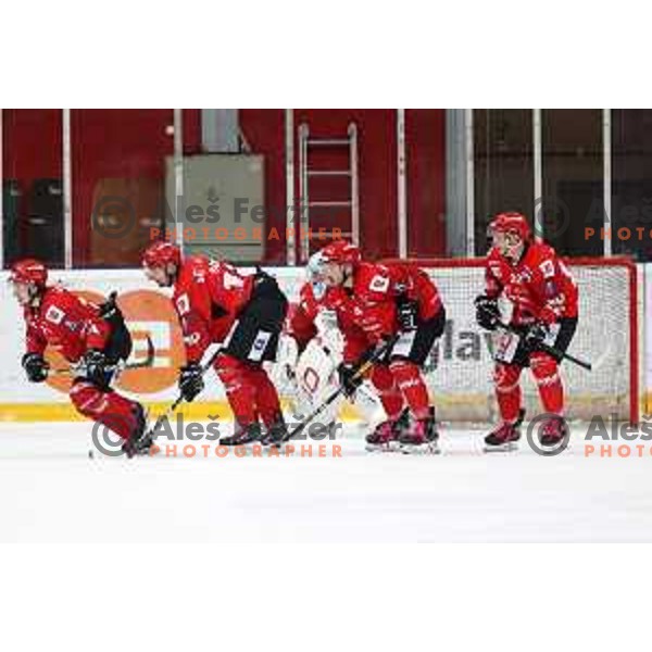 Slovenian National league ice-hockey match between HDD Sij Acroni Jesenice and SZ Olimpija at Jesenice, Slovenia on October 12, 2021