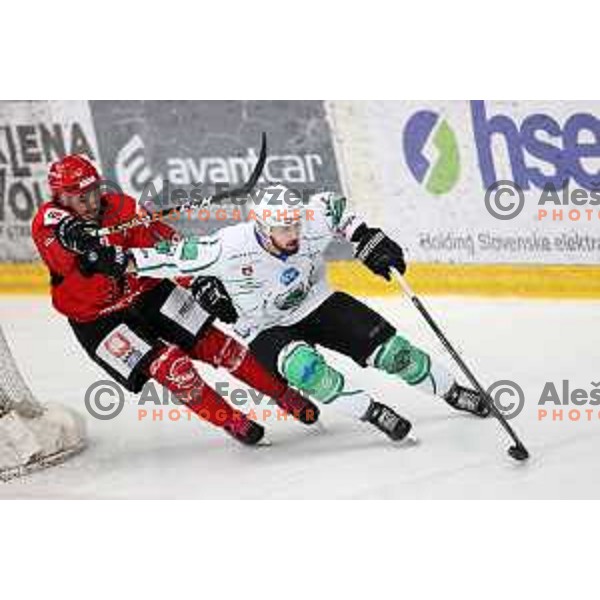 Slovenian National league ice-hockey match between HDD Sij Acroni Jesenice and SZ Olimpija at Jesenice, Slovenia on October 12, 2021