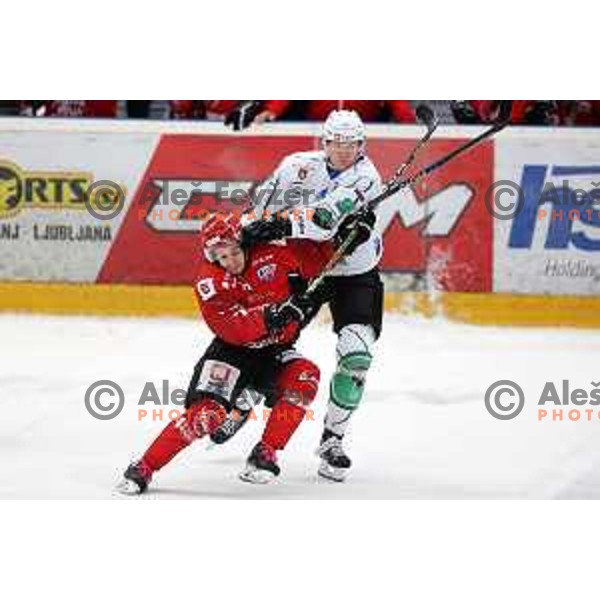 Slovenian National league ice-hockey match between HDD Sij Acroni Jesenice and SZ Olimpija at Jesenice, Slovenia on October 12, 2021