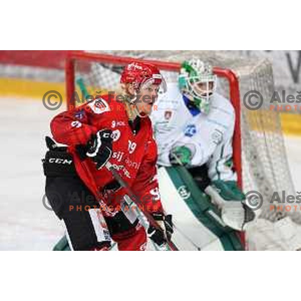 Slovenian National league ice-hockey match between HDD Sij Acroni Jesenice and SZ Olimpija at Jesenice, Slovenia on October 12, 2021