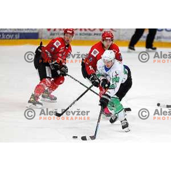 Slovenian National league ice-hockey match between HDD Sij Acroni Jesenice and SZ Olimpija at Jesenice, Slovenia on October 12, 2021