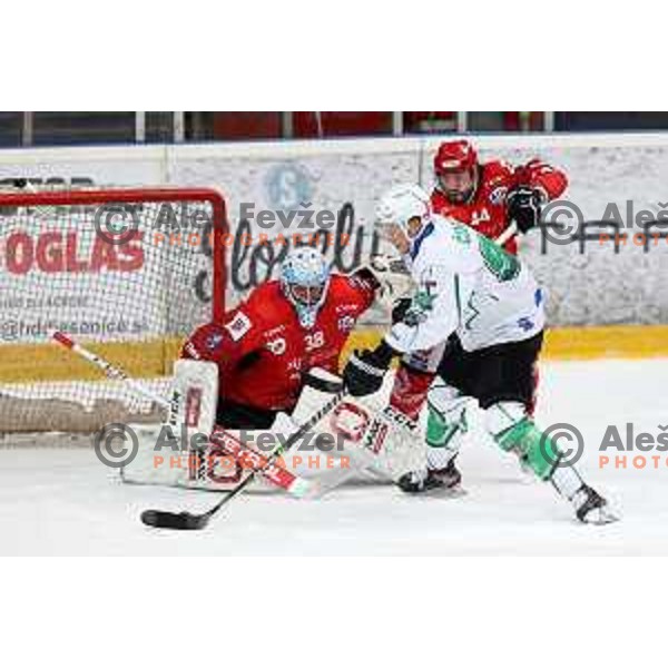 Slovenian National league ice-hockey match between HDD Sij Acroni Jesenice and SZ Olimpija at Jesenice, Slovenia on October 12, 2021