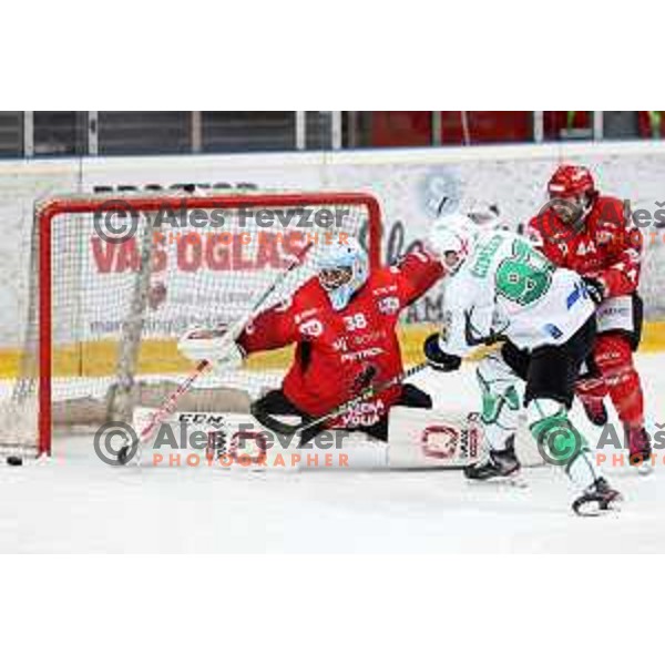 Slovenian National league ice-hockey match between HDD Sij Acroni Jesenice and SZ Olimpija at Jesenice, Slovenia on October 12, 2021