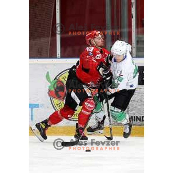 Slovenian National league ice-hockey match between HDD Sij Acroni Jesenice and SZ Olimpija at Jesenice, Slovenia on October 12, 2021