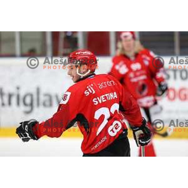 Slovenian National league ice-hockey match between HDD Sij Acroni Jesenice and SZ Olimpija at Jesenice, Slovenia on October 12, 2021