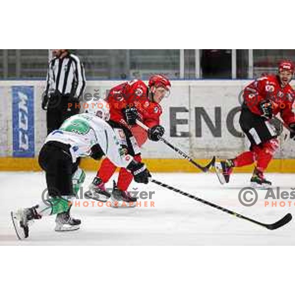 Slovenian National league ice-hockey match between HDD Sij Acroni Jesenice and SZ Olimpija at Jesenice, Slovenia on October 12, 2021