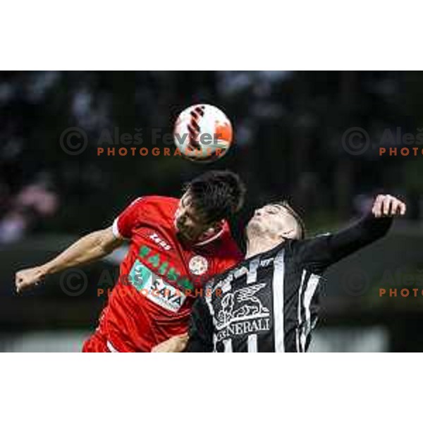 Nardin Mulahusejnovic in action during Prva liga Telemach football match between Mura and Aluminij in Fazanerija, Murska Sobota, Slovenia on October 16, 2021