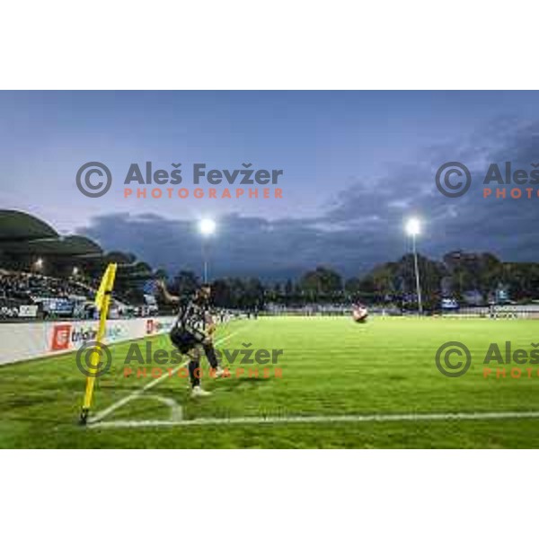 Mitja Lotric in action during Prva liga Telemach football match between Mura and Aluminij in Fazanerija, Murska Sobota, Slovenia on October 16, 2021