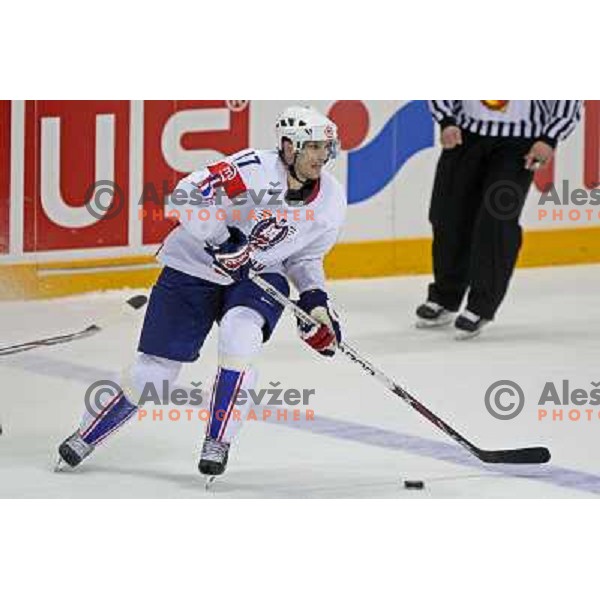 Jurij Golicic (17) of Slovenia and at IIHF World championship 2008 preliminary round group B, played in Halifax, Nova Scotia, Canada May 2nd 2008. Canada beat Slovenia 5:1. Photo by Ales Fevzer 
