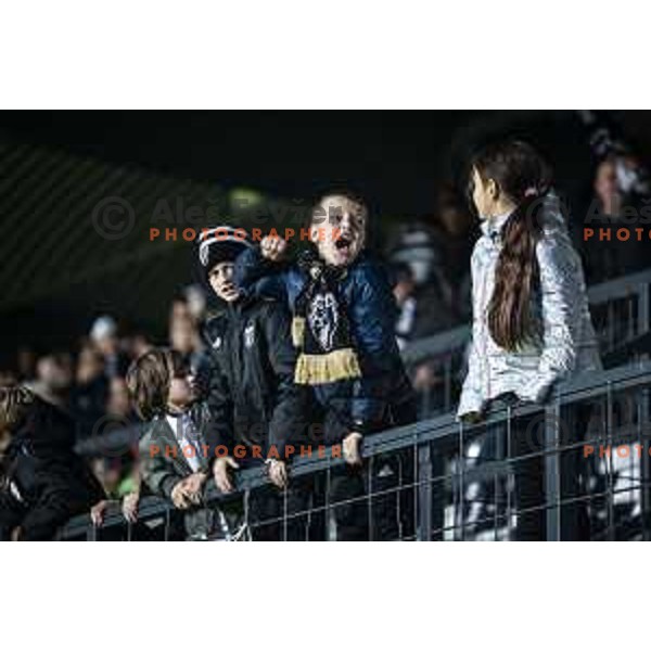 Mura supporters during Prva liga Telemach football match between Mura and Aluminij in Fazanerija, Murska Sobota, Slovenia on October 16, 2021
