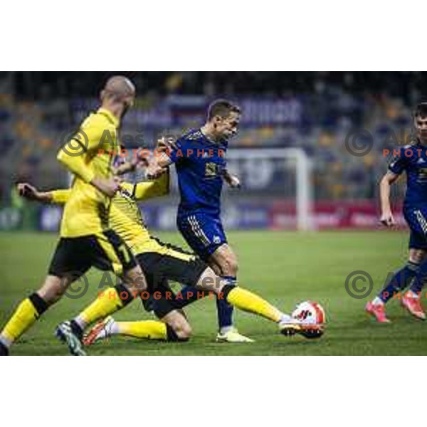 Marko Alvir in action during Prva liga Telemach football match between Maribor and Radomlje in Ljudski vrt, Maribor Slovenia on October 16, 2021