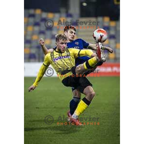 Gregor Sikosek in action during Prva liga Telemach football match between Maribor and Radomlje in Ljudski vrt, Maribor Slovenia on October 16, 2021