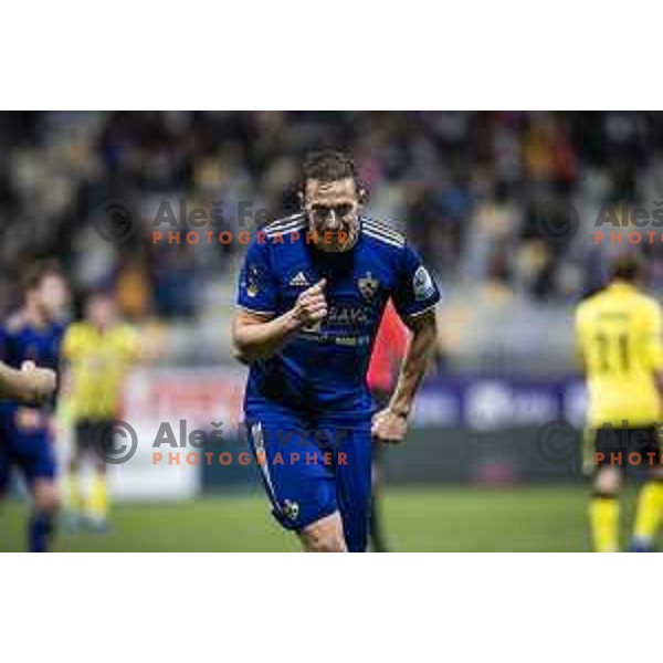 Marko Alvir celebrating during Prva liga Telemach football match between Maribor and Radomlje in Ljudski vrt, Maribor Slovenia on October 16, 2021