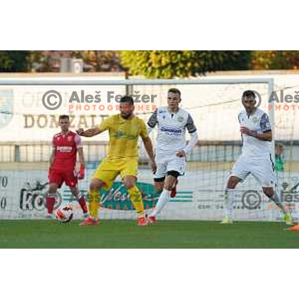 Janez Pisek of Domzale in action during Prva Liga Telemach football match between Domzale and Koper in Domzale, Slovenia on October 17, 2021