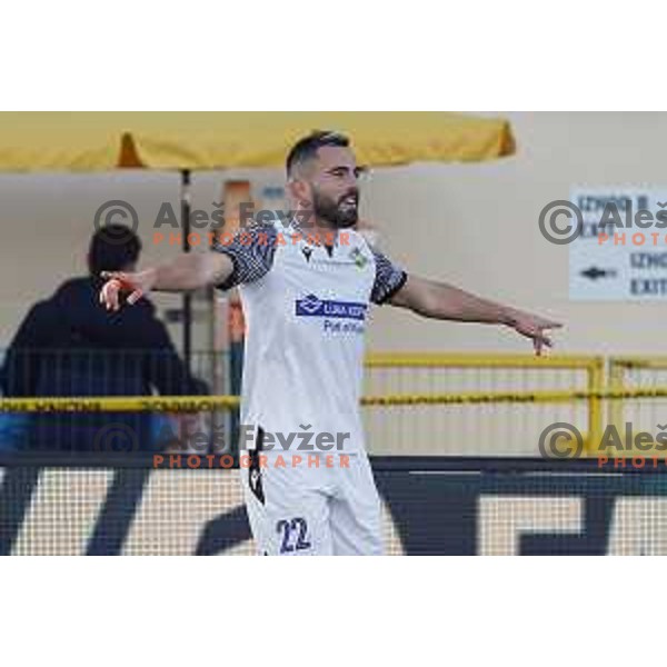 Maks Barisic in action during Prva Liga Telemach football match between Domzale and Koper in Domzale, Slovenia on October 17, 2021