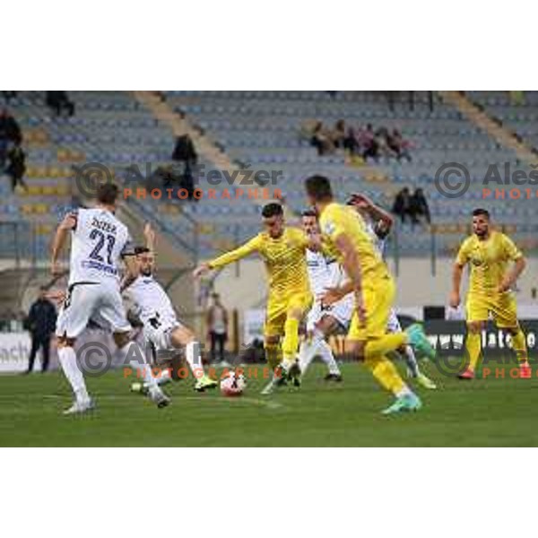 Arnel Jakupovic of Domzale in action during Prva Liga Telemach football match between Domzale and Koper in Domzale, Slovenia on October 17, 2021
