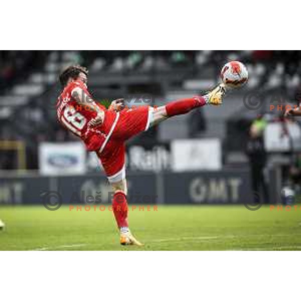 Jure Matjasic in action during Prva liga Telemach football match between Mura and Aluminij in Fazanerija, Murska Sobota, Slovenia on October 16, 2021