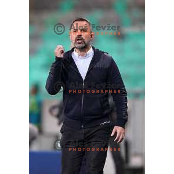 Dusan Kosic in action during Prva Liga Telemach football match between Olimpija and Tabor CB 24 Sezana in SRC Stozice, Ljubljana, Slovenia on October 17, 2021