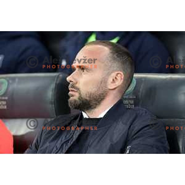 Dino Skender in action during Prva Liga Telemach football match between Olimpija and Tabor CB 24 Sezana in SRC Stozice, Ljubljana, Slovenia on October 17, 2021