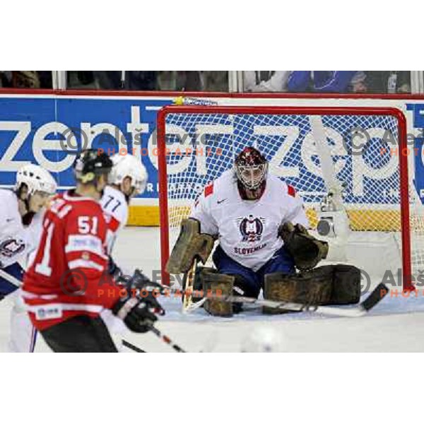 Robert Kristan of Slovenia at IIHF World championship 2008 preliminary round group B, played in Halifax, Nova Scotia, Canada May 2nd 2008. Canada beat Slovenia 5:1. Photo by Ales Fevzer 