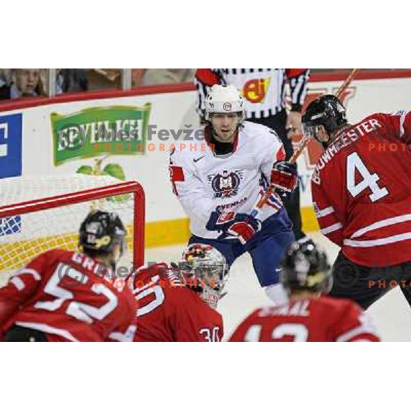 David Rodman of Slovenia at IIHF World championship 2008 preliminary round group B, played in Halifax, Nova Scotia, Canada May 2nd 2008. Canada beat Slovenia 5:1. Photo by Ales Fevzer 