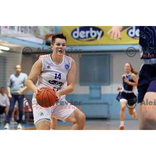 action during 1.SKL women basketball match between Derby Jezica and Pro-bit Konjice, Slovenia on October 9, 2021