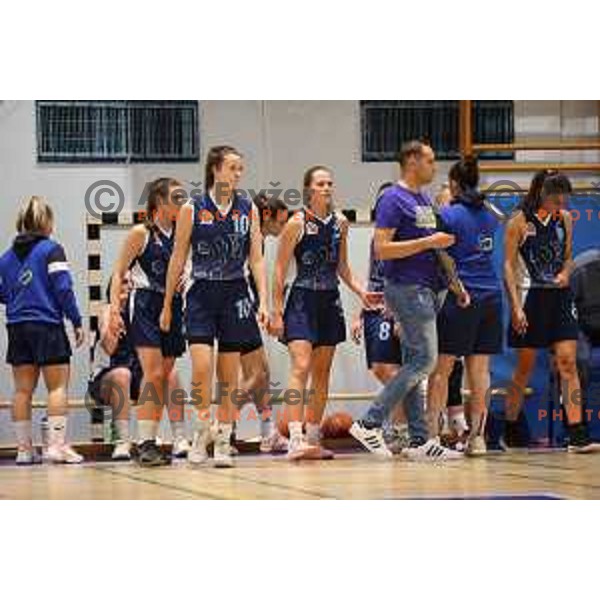 action during 1.SKL women basketball match between Domzale and Pro bit Konjice in Domzale, Slovenia on October 2, 2021