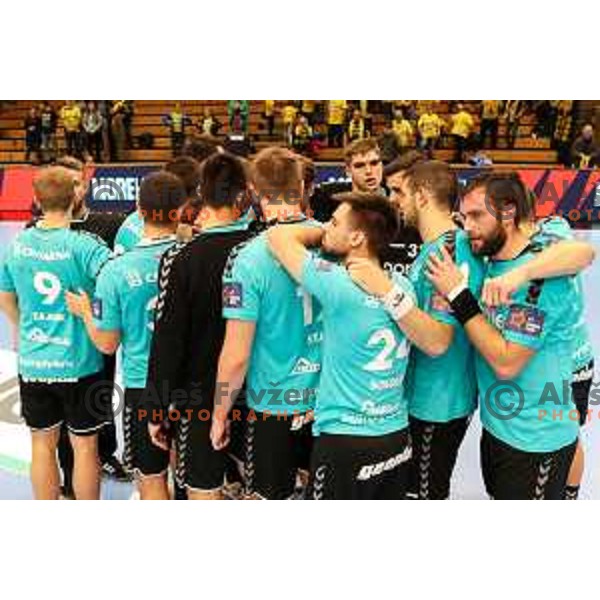 Tilen Sokolic and Matic Verdinek at during EHF European league match between Gorenje Velenje and Magdeburg in Velenje, Slovenia on October 19, 2021