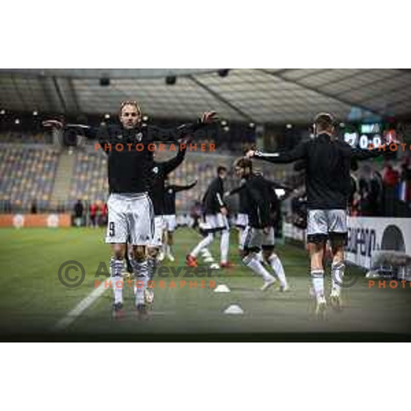 Matic Marusko warming up prior to UEFA Europa Conference League football match between NS Mura and Stade Rennais FC in Ljudski vrt, Maribor, Slovenia on October 21, 2021