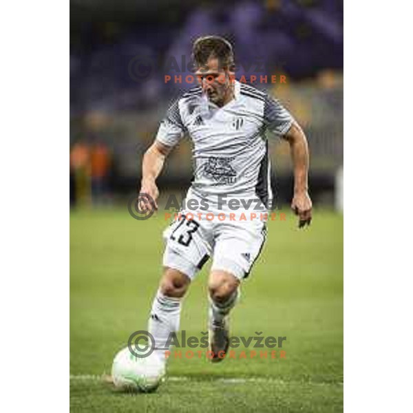 Klemen Sturm in action during UEFA Europa Conference League football match between NS Mura and Stade Rennais FC in Ljudski vrt, Maribor, Slovenia on October 21, 2021