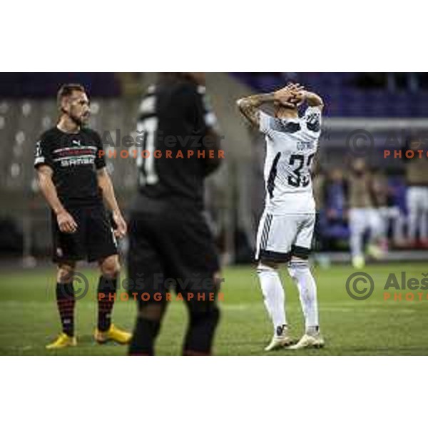 Mitja Lotric in action during UEFA Europa Conference League football match between NS Mura and Stade Rennais FC in Ljudski vrt, Maribor, Slovenia on October 21, 2021