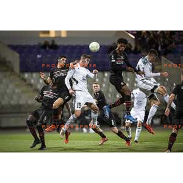 in action during UEFA Europa Conference League football match between NS Mura and Stade Rennais FC in Ljudski vrt, Maribor, Slovenia on October 21, 2021