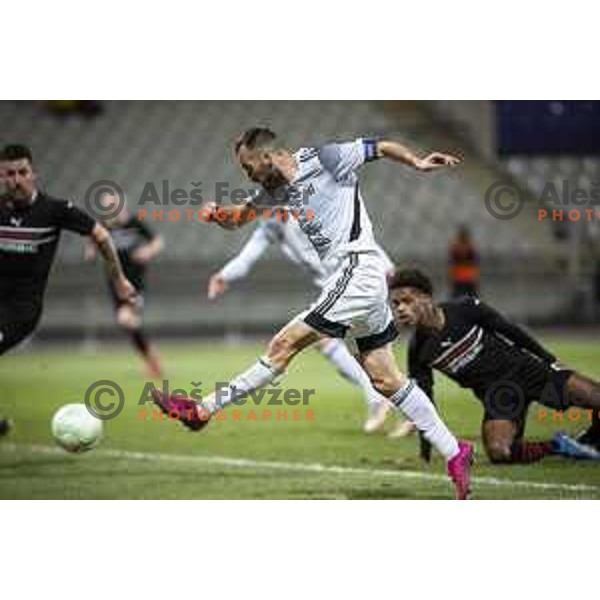 Ziga Kous in action during UEFA Europa Conference League football match between NS Mura and Stade Rennais FC in Ljudski vrt, Maribor, Slovenia on October 21, 2021