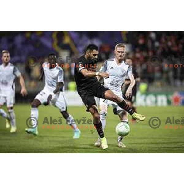 in action during UEFA Europa Conference League football match between NS Mura and Stade Rennais FC in Ljudski vrt, Maribor, Slovenia on October 21, 2021