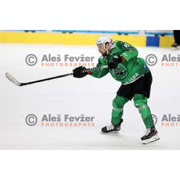 Daniel Wade Murphy of SZ Olimpija in action during IceHL match between SZ Olimpija and VSV Villach in Ljubljana, Slovenia on October 22, 2021
