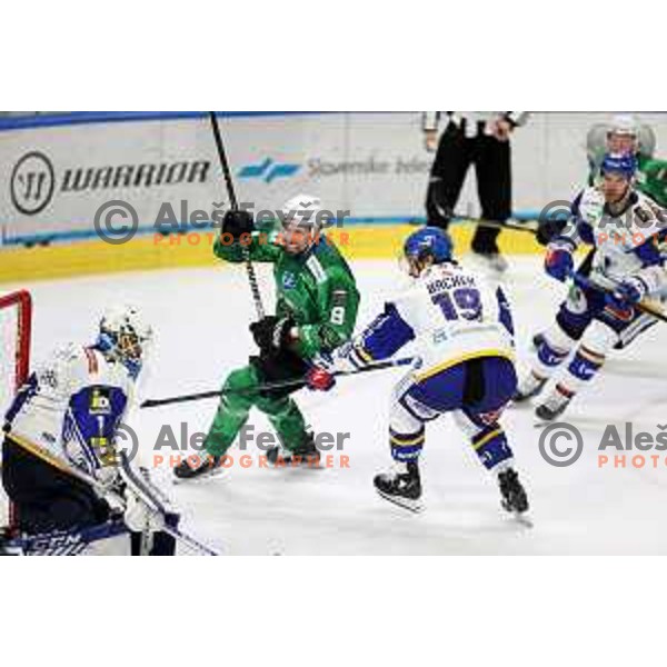 Daniel Wade Murphy of SZ Olimpija in action during IceHL match between SZ Olimpija and VSV Villach in Ljubljana, Slovenia on October 22, 2021