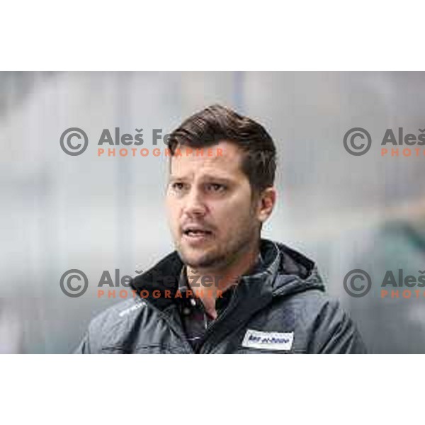 Marcel Rodman during IceHL match between SZ Olimpija and VSV Villach in Ljubljana, Slovenia on October 22, 2021 