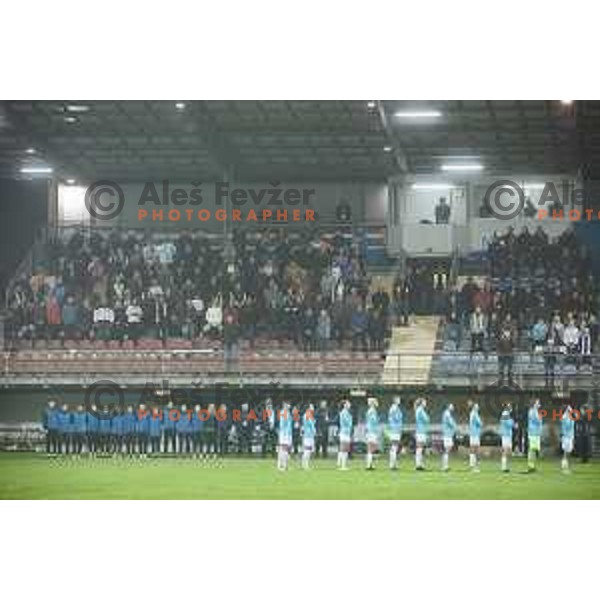 Players of Slovenia during UEFA Women\'s World Cup 2023 qualifiers football match between Slovenia and Wales in Sportni park Lendava, Slovenia on October 22, 2021. Photo: Jure Banfi/www.alesfevzer.com
