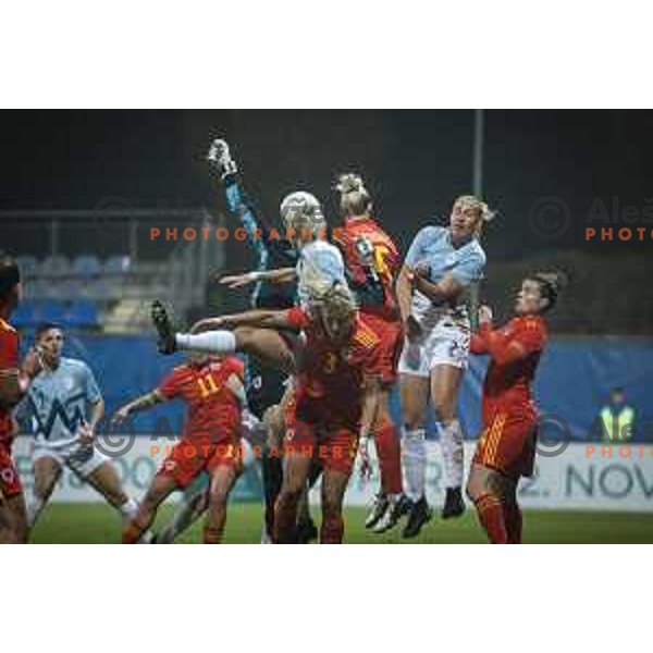 in action during UEFA Women\'s World Cup 2023 qualifiers football match between Slovenia and Wales in Sportni park Lendava, Slovenia on October 22, 2021. Photo: Jure Banfi/www.alesfevzer.com