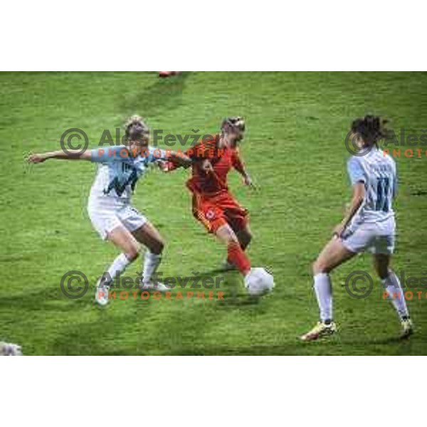 Dominika Conc in action during UEFA Women\'s World Cup 2023 qualifiers football match between Slovenia and Wales in Sportni park Lendava, Slovenia on October 22, 2021. Photo: Jure Banfi/www.alesfevzer.com