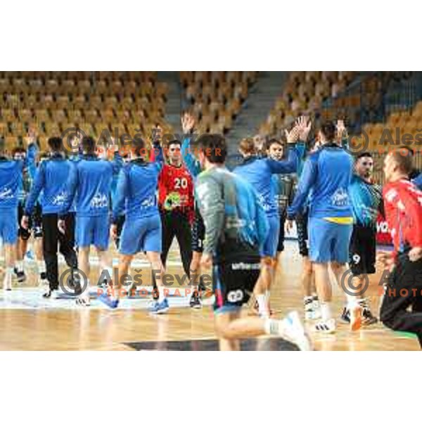 In action during 1.NLB leasing league handball match between Celje PL and Loka in Celje, Slovenia on Oktober 22, 2021