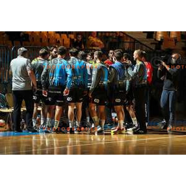 In action during 1.NLB leasing league handball match between Celje PL and Loka in Celje, Slovenia on Oktober 22, 2021