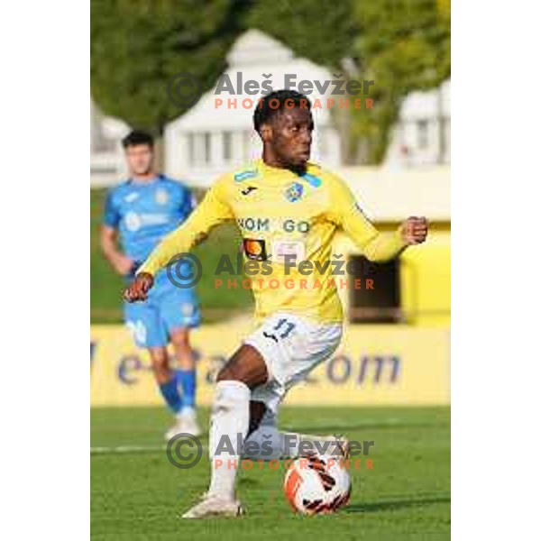 in action during Prva Liga Telemach football match between Bravo and Domzale in Ljubljana, Slovenia on October 23, 2021