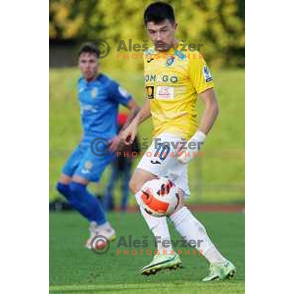 in action during Prva Liga Telemach football match between Bravo and Domzale in Ljubljana, Slovenia on October 23, 2021