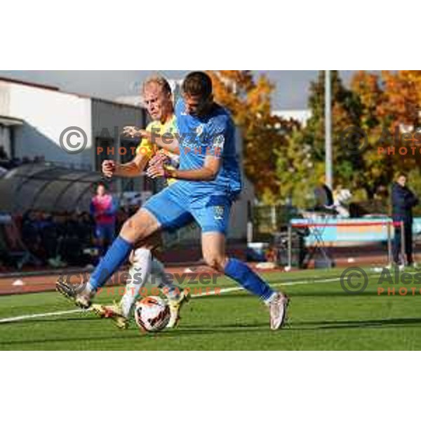 In action during Prva Liga Telemach football match between Bravo and Domzale in Ljubljana, Slovenia on October 23, 2021